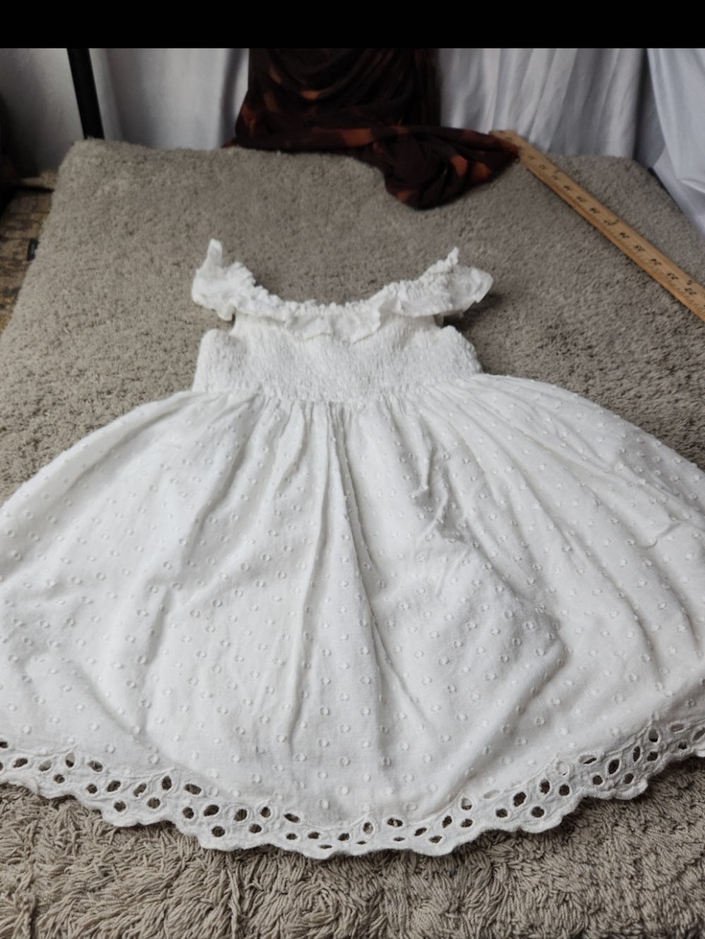Girl's White Eyelet White Dress - Cat & Jack - 2T